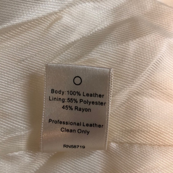 NWT Truth and Pride White Leather Jacket SZ L - Picture 14 of 16